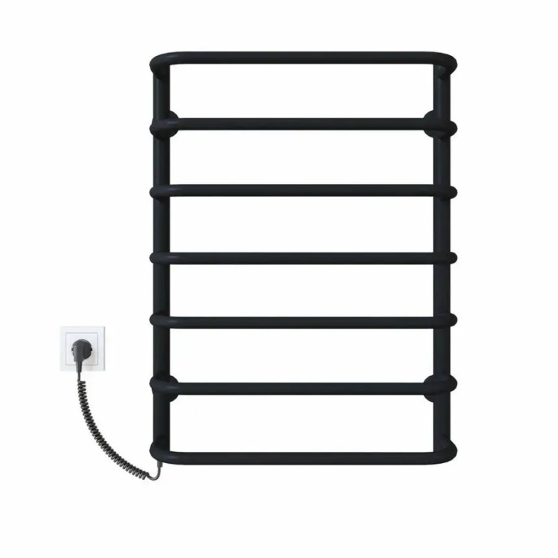 Рушникосушарка електрична Deffi Стандарт 500x700 лівий, 100 Вт, чорний