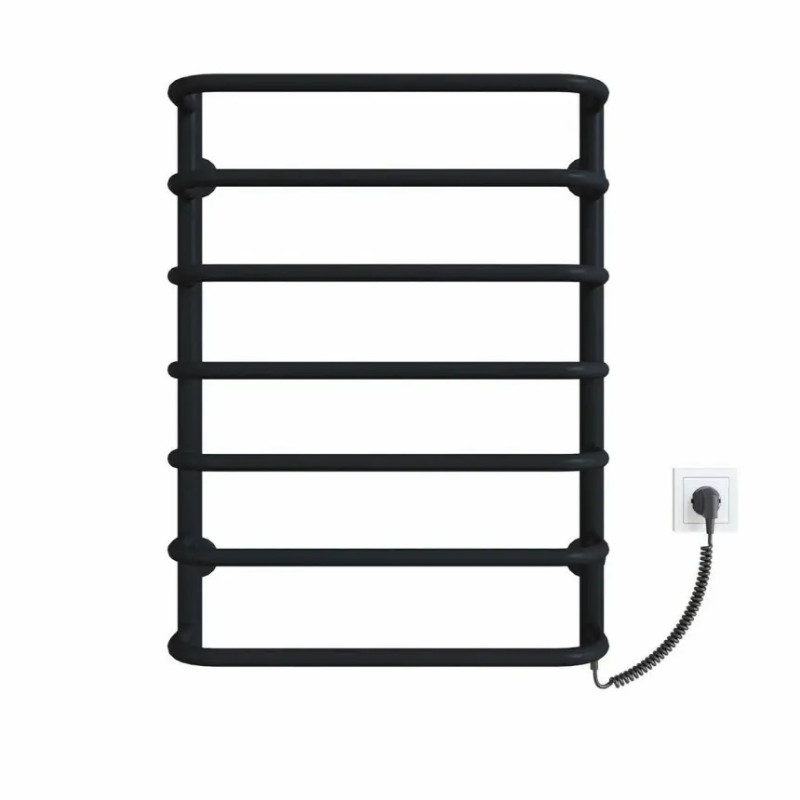 Полотенцесушитель электрический Deffi Стандарт 500x700 правый, 100 Вт, черный
