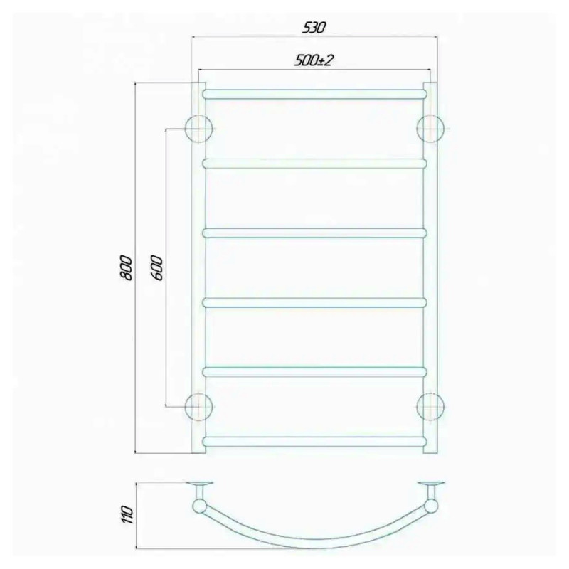 Полотенцесушитель водяной Deffi Классик 500x800 мм