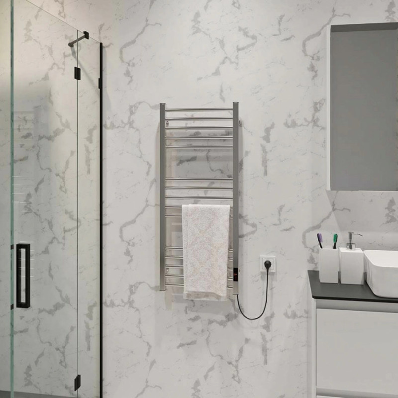 Рушникосушарка електрична Deffi Lima 400х1000 правий, 154 Вт, хром