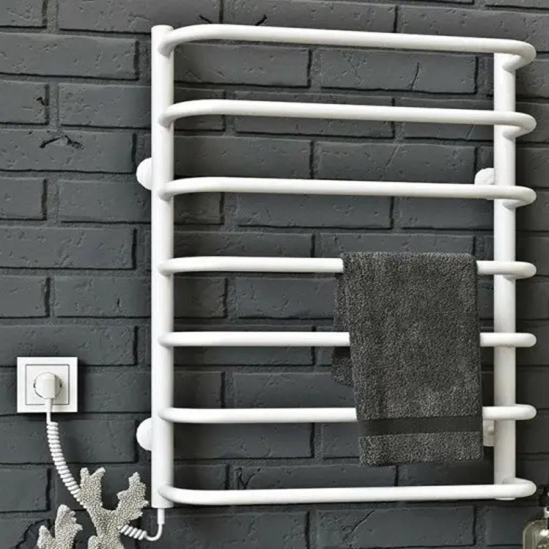 Рушникосушарка електрична Deffi Стандарт 500x600 лівий, 60 Вт, білий