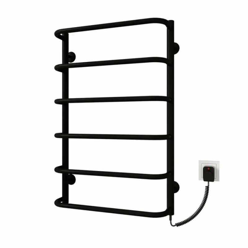 Рушникосушарка електрична Deffi Стандарт 500x600 правий, 60 Вт, чорний