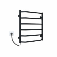 Рушникосушарка електрична Deffi Трапеція 500x600 лівий, 60 Вт, чорний