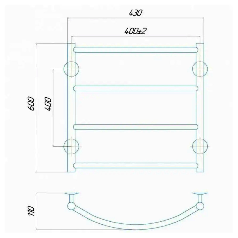 Полотенцесушитель водяной Deffi Классик 400x600 мм