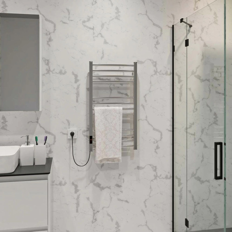 Рушникосушарка електрична Deffi Lima 400х800 мм лівий, 165 Вт, хром