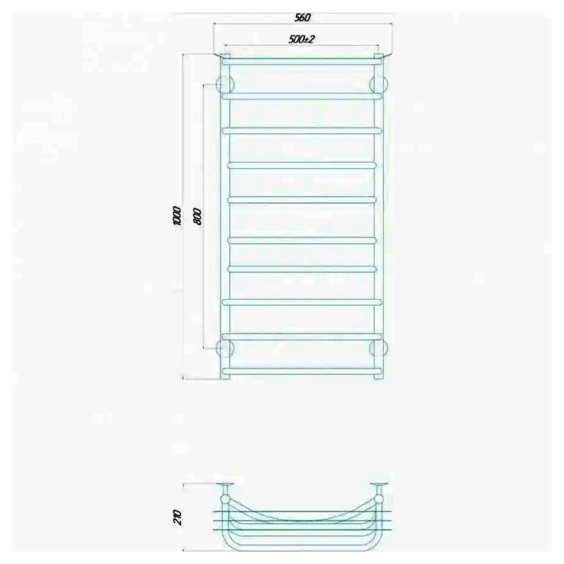 Рушникосушарка водяна Deffi Юність 500х1000 мм