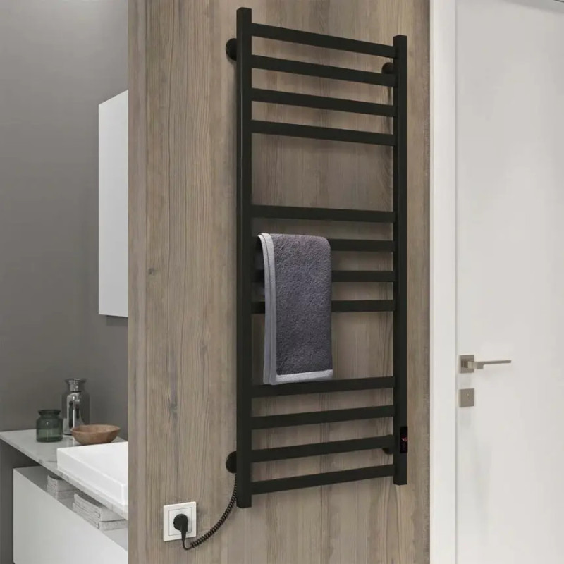 Рушникосушарка електрична Deffi Avast 500х1200 правий, 231 Вт, чорний