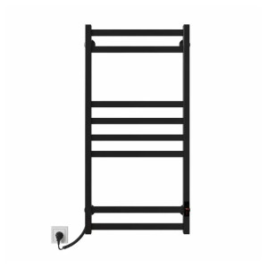 Полотенцесушитель электрический Deffi Avast 500х1000 левый, 198 Вт, черный