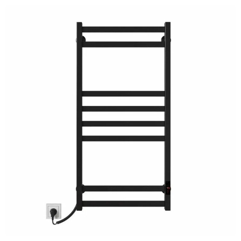 Рушникосушарка електрична Deffi Avast 500х1000 лівий, 198 Вт, чорний