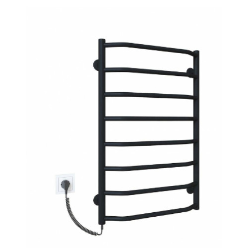 Рушникосушарка електрична Deffi Трапеція 500x800 лівий, 80 Вт, чорний