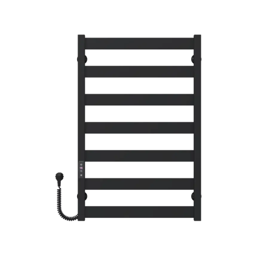 Полотенцесушитель электрический Deffi Harmony П7, 500x800, черный, левое подключение 