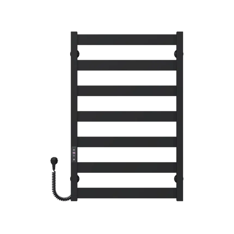 Полотенцесушитель электрический Deffi Harmony П7, 500x800, черный, левое подключение 