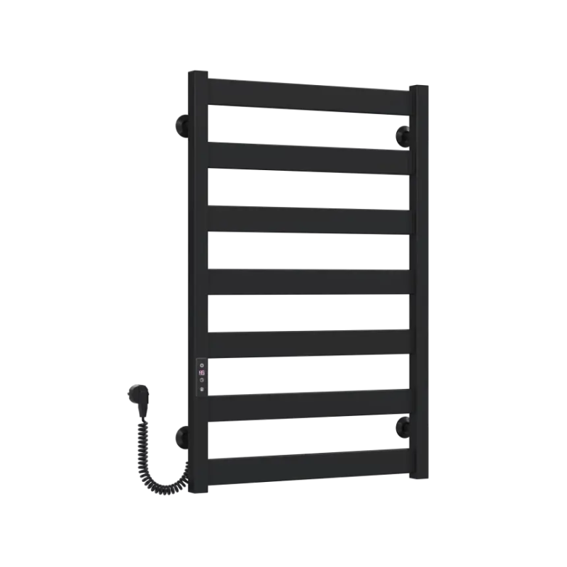 Полотенцесушитель электрический Deffi Harmony П7, 500x800, черный, левое подключение 