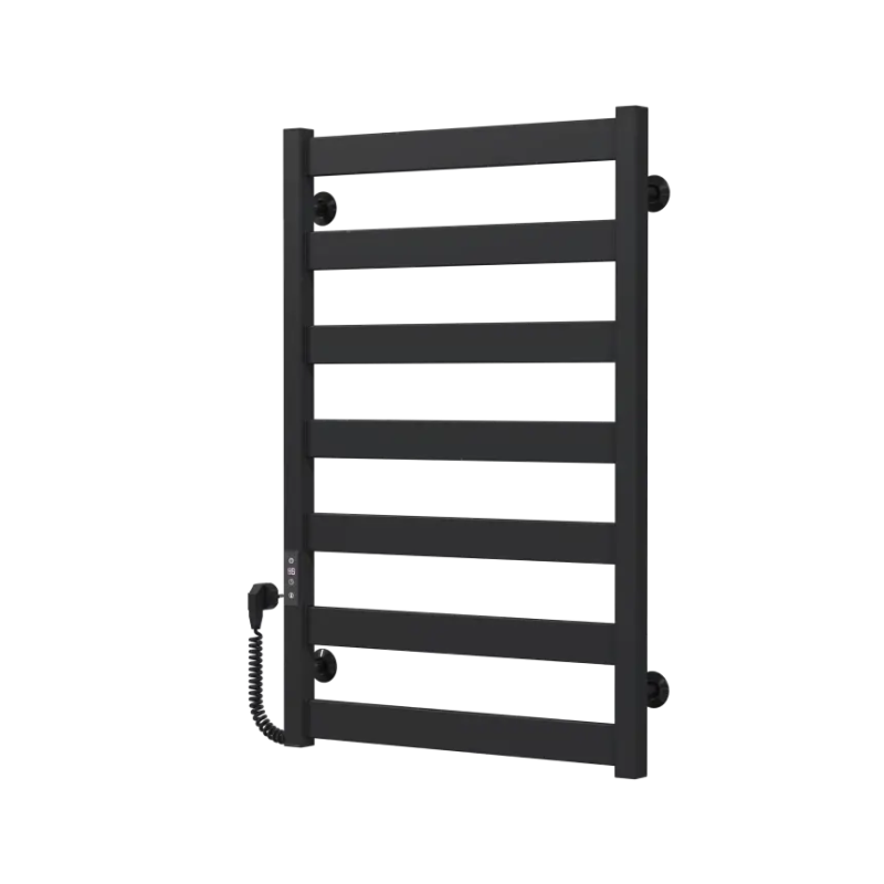 Полотенцесушитель электрический Deffi Harmony П7, 500x800, черный, левое подключение 