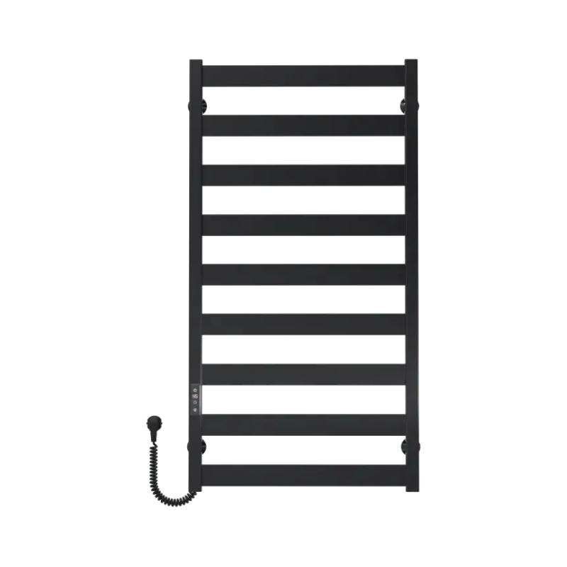 Полотенцесушитель электрический Deffi Harmony П9, 500x1000, черный, левое подключение 