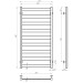 Полотенцесушитель электрический Deffi Harmony П9, 500x1000, черный, левое подключение 