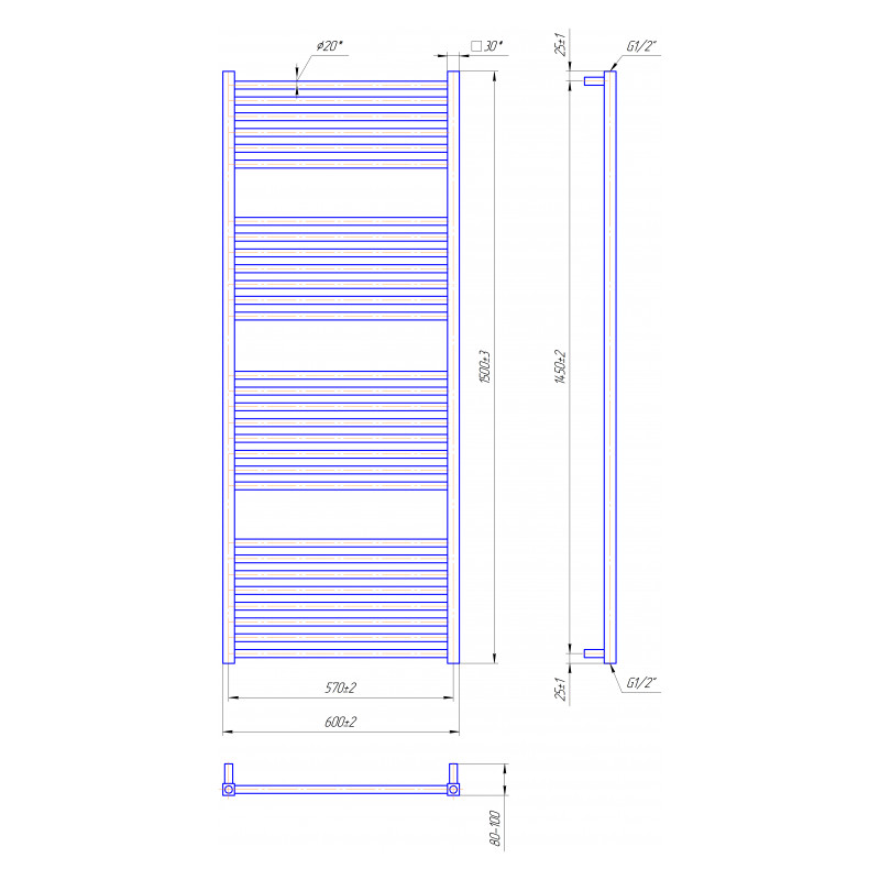 Сушка для рушників Mario Гера 1500х600/570 (1.2.0416.03.P)