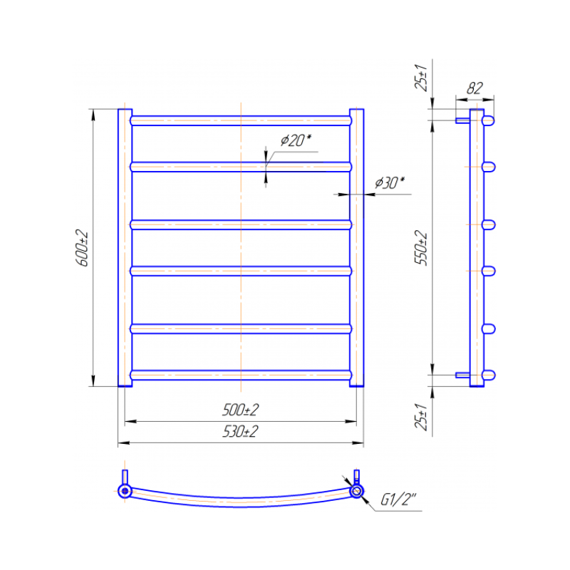 Рушникосушка Класік 600х530/500