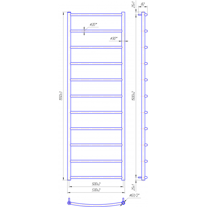 Рушникосушка Класік НР 1550х530/500