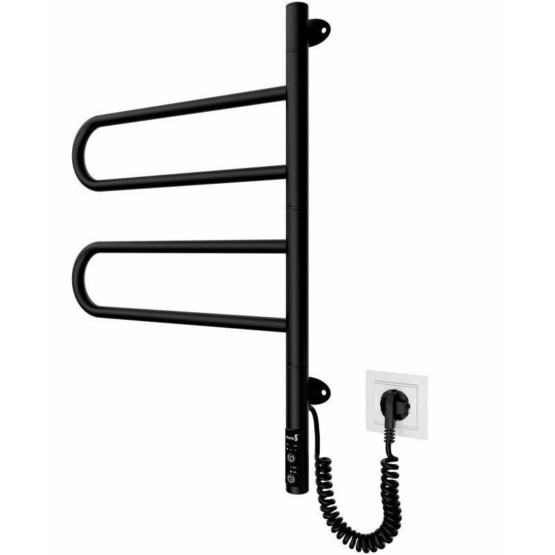 Полотенцесушитель электрический Mario Тристар-I 600х445/55 TR черный мат