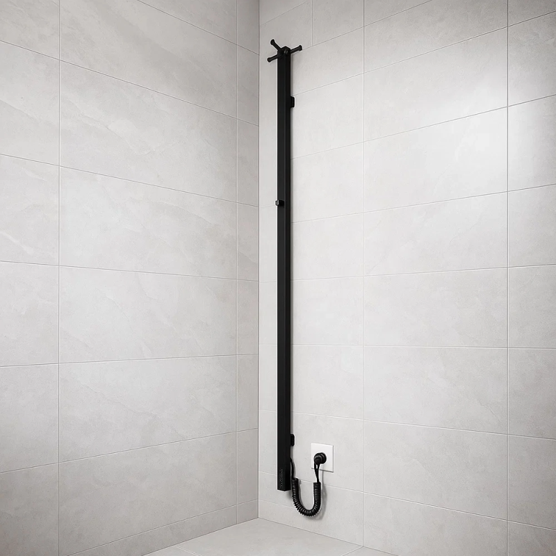 Рушникосушка електрична Mario Рей Кубо-І 1500х30/130 TR чорний мат 