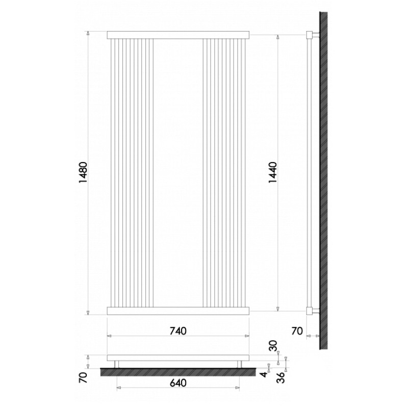 Дизайн радіатор Polywarm Mirrage (1510*740мм)
