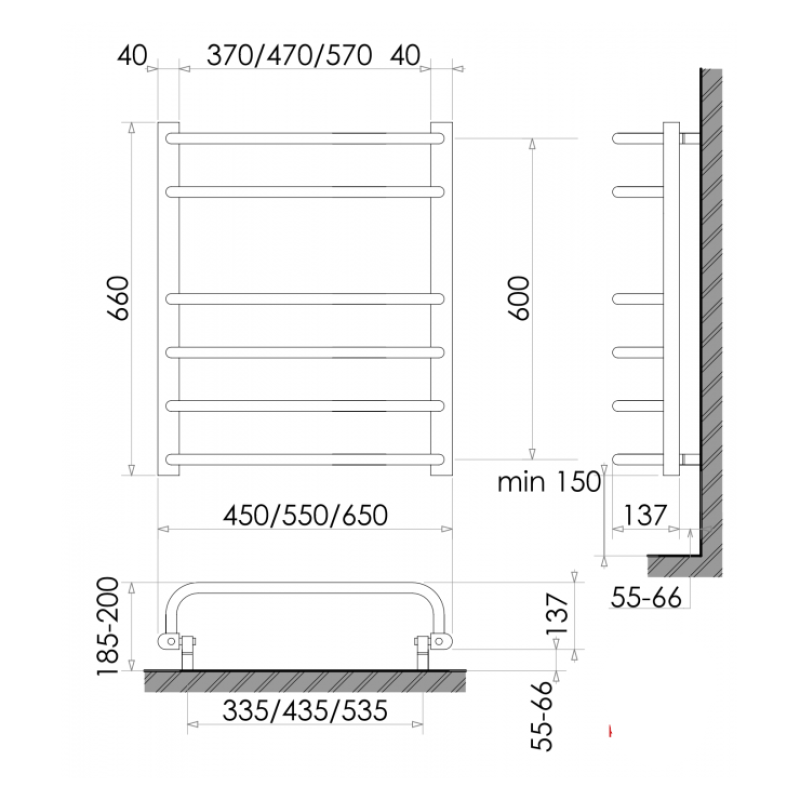Електрична сушарка для рушників сухого типу EU6/65 Sensor