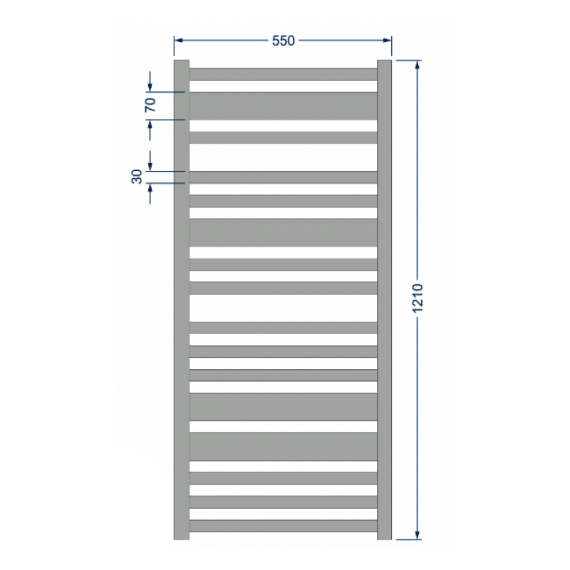 Водяна сушка для рушників Polywarm WB16/55 (1210*550мм)