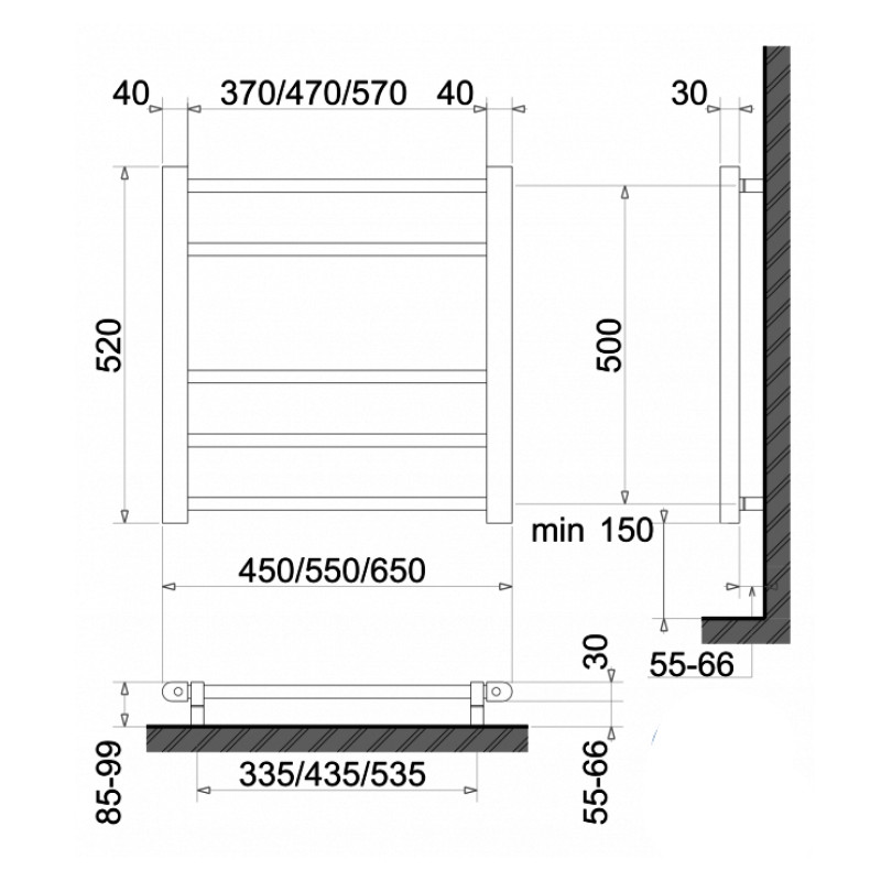 Електрична сушарка для рушників сухого типу ER5/45 Sensor