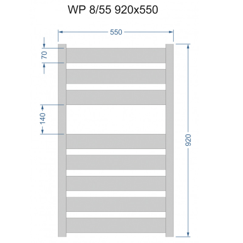 Водяна сушка для рушників Polywarm WP8/55 (920*550мм)