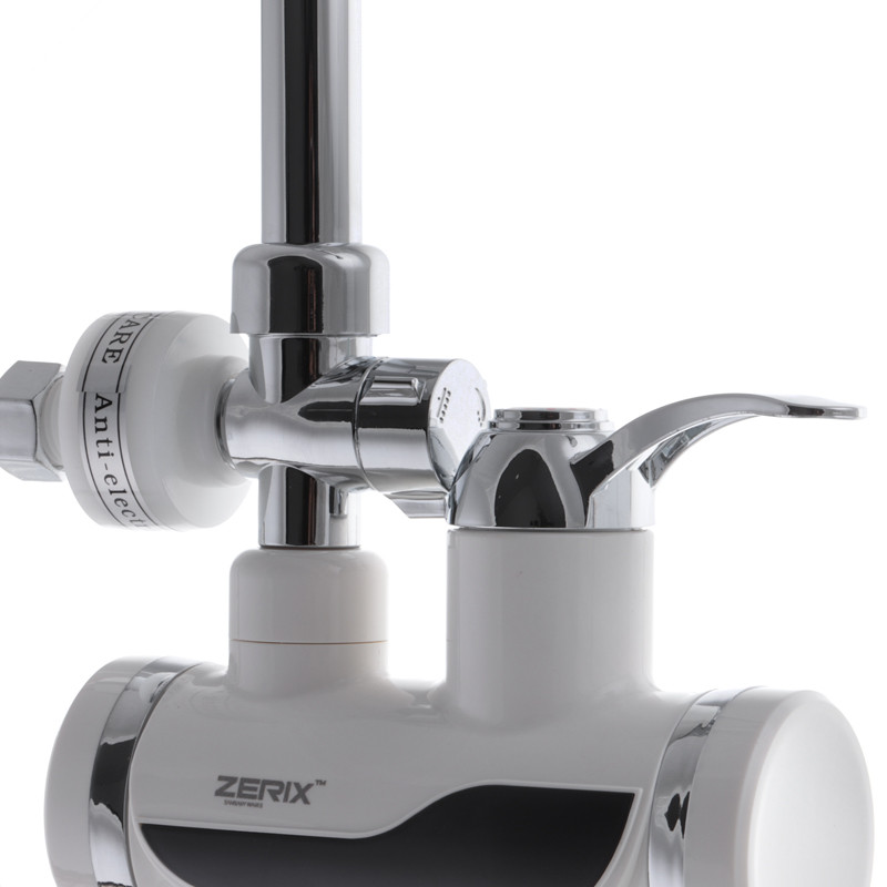 Проточний водонагрівач Zerix ELW08-EPW ZX2751 з індикатором температури та ПЗВ 