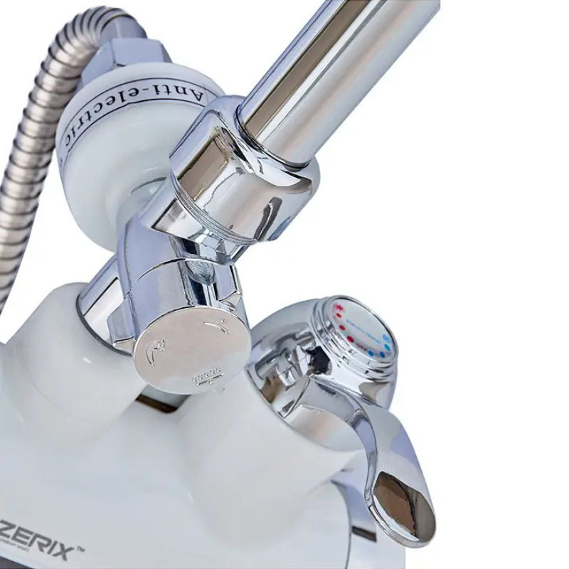 Проточний водонагрівач Zerix ELW08-EW ZX2788 з індикатором температури 