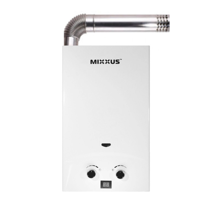 Газова колонка Mixxus GWH-0710 BASIC TURBO WHITE 10 л/хв напівтурбована