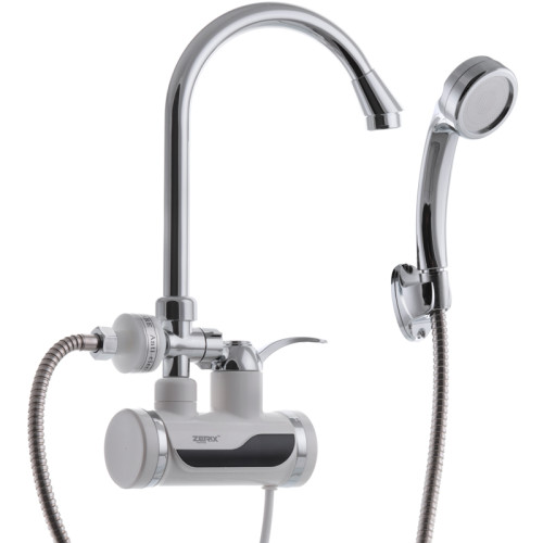 Проточний водонагрівач Zerix ELW08-EPW ZX2751 з індикатором температури та ПЗВ 