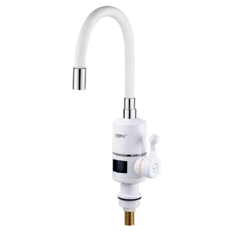 Проточний водонагрівач Zerix ELW06-EF-WHITE 3,3 kW з індикатором температури 
