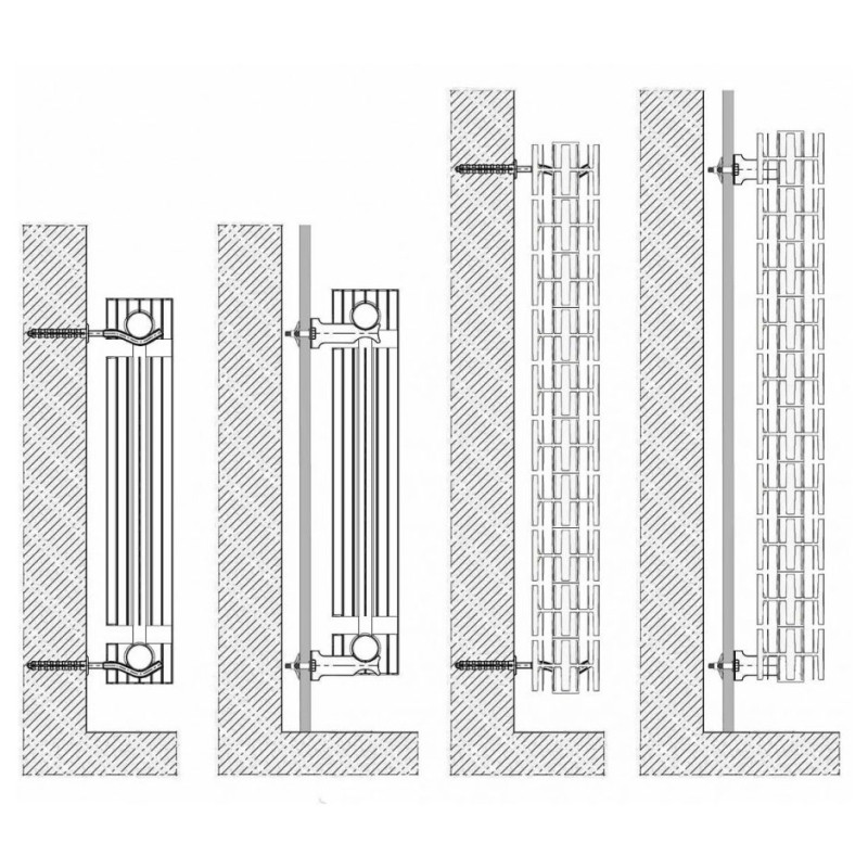 Біметалевий радіатор ASG 300х100 GRAPHITE (4 секцій)