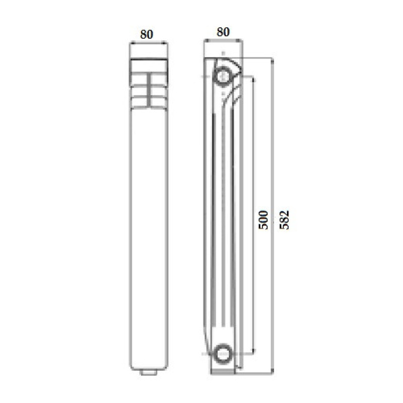 Радіатор алюмінієвий Global ISEO 500