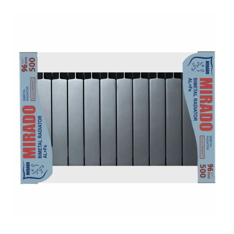 Біметалевий радіатор Mirado 500х96 SILVER (8 секцій)