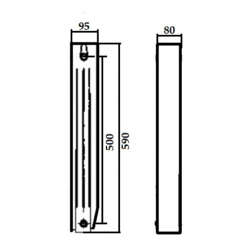 Алюмінієвий радіатор Global VIP R 500/100 black