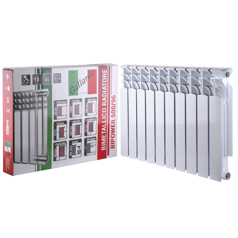 Радіатор біметалевий GALLARDO BIPOWER 500/96