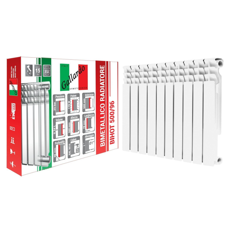 Радиатор биметаллический GALLARDO BIHOT 500/96 (10 секций)
