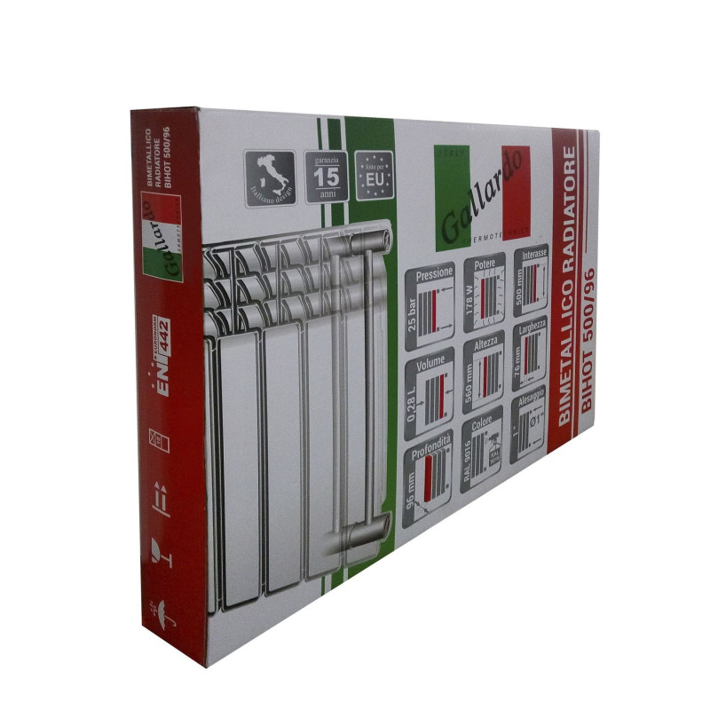 Радиатор биметаллический GALLARDO BIHOT 500/96 (10 секций)