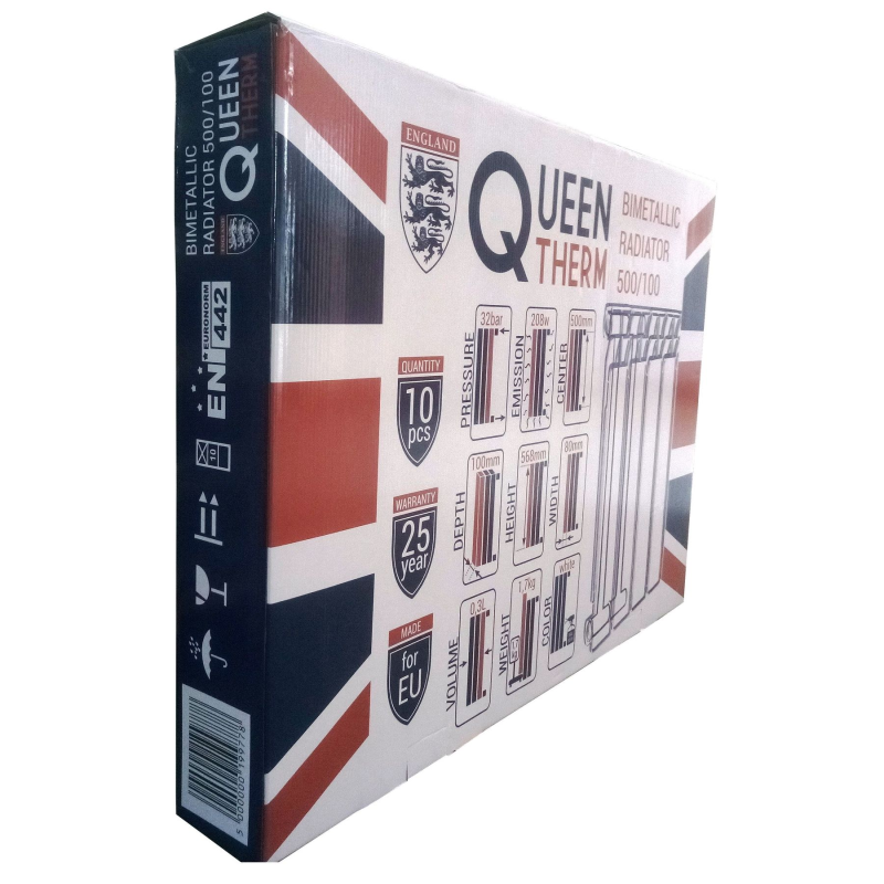 Радіатор біметалевий QUEEN THERM 500/100