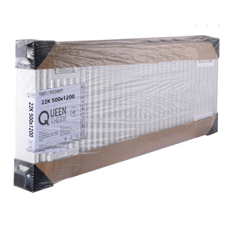 Радіатор сталевий панельний QUEEN THERM 22 бок 500х1200