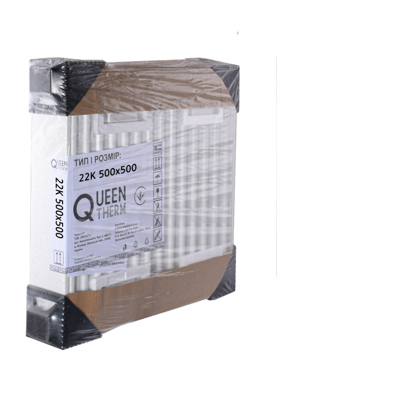 Радіатор сталевий панельний QUEEN THERM 22 бок 500x500