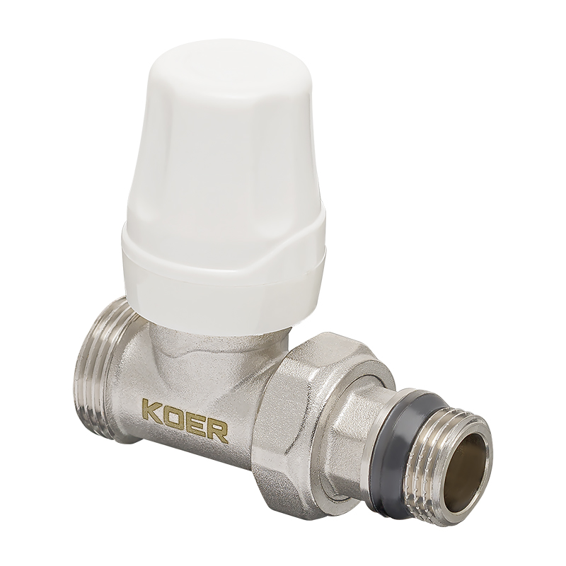 Набор радиаторных кранов Koer SET-15 - 1/2"x3/4" ЗЗ (KR3180) (прямой, с термоголовкой) 