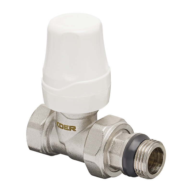 Набір радіаторних кранів Koer SET-12 - 1/2"x1/2" ВЗ (KR3177) (прямий, з термоголовкою) 