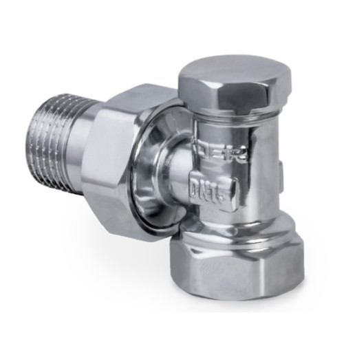 Кран радиаторный KOER KR.902.CHR 1/2x1/2 (KR2821) угловой, хромированный 