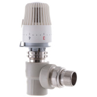 Кран термостатичний Koer K0154.PRO PPR 25x3/4 (KP0196) (кутовий, з термоголовкою) 