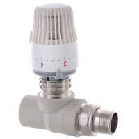 Кран термостатичний Koer K0156.PRO PPR 20x1/2 (KP0199) (прямий, з термоголовкою) 